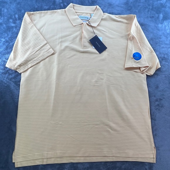 TEHAMA Other - Tehama Clint Mens XL Polo Shirt Ale Yellow Mercerized Cotton Ribbed Neptune New